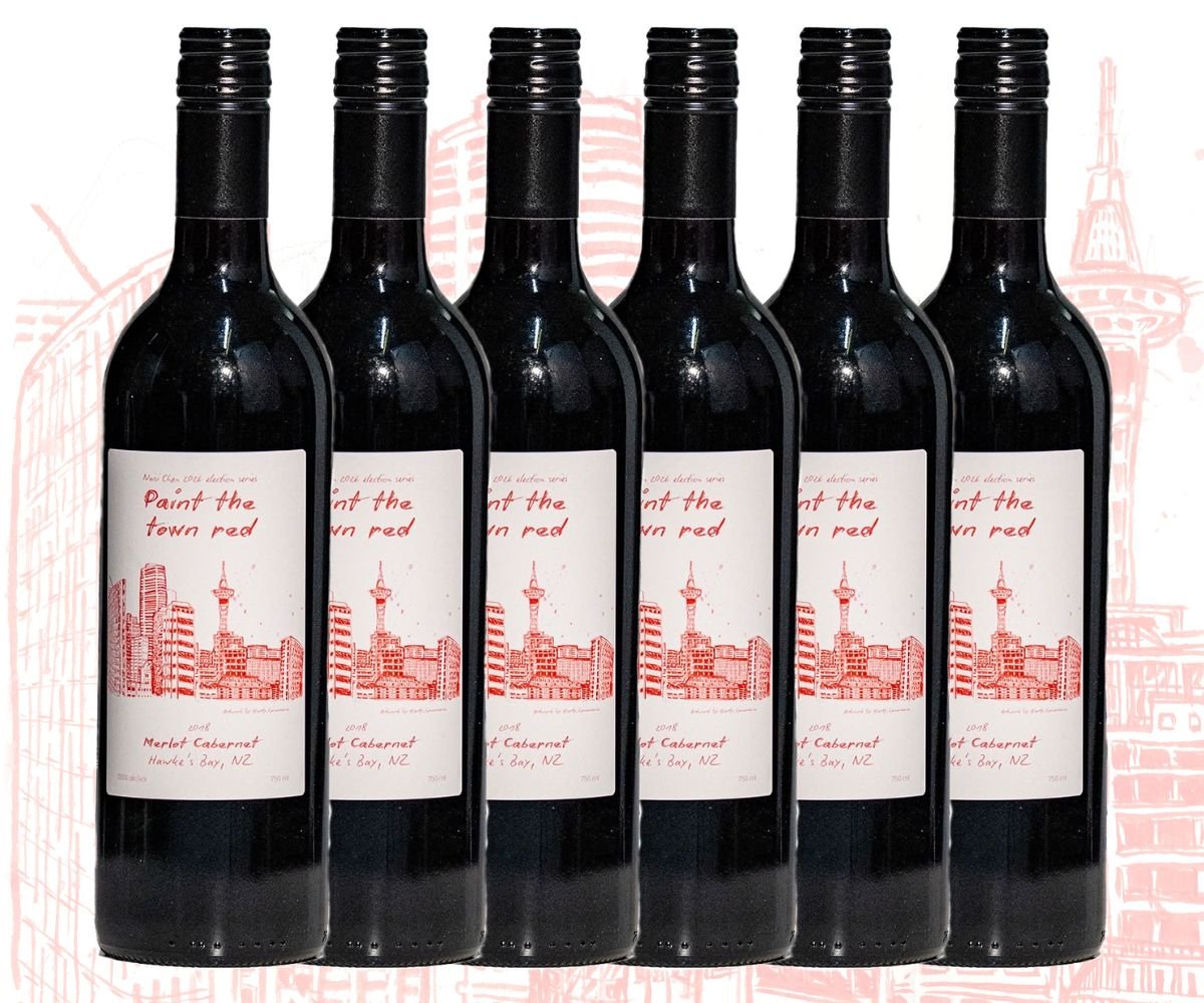 Naisi Chen Paint the town red Hawke’s Bay Merlot Cabernet 2018 (750ml*6 package)